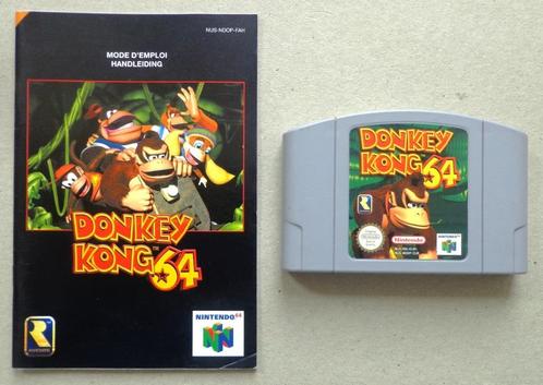 Donkey Kong 64 voor de Nintendo 64 + boekje, Consoles de jeu & Jeux vidéo, Jeux | Nintendo 64, Utilisé, Enlèvement ou Envoi