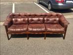 Vintage Leather Sofa by Sven Ellekaer for Coja 1960-70s, Ophalen of Verzenden, Gebruikt