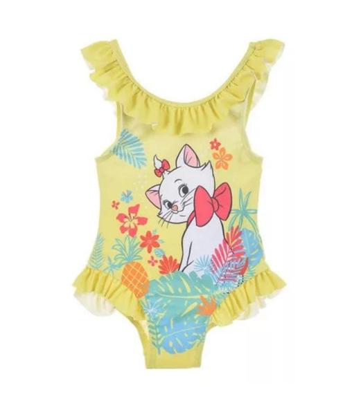 Marie Cat Zwempak / Badpak - Geel - Disney Baby, Kinderen en Baby's, Babykleding | Baby-zwemkleding, Nieuw, Badpak, Maat 74, Meisje