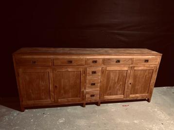 Volhouten teak dressoir, Huis en Inrichting, Kasten | Dressoirs, Ophalen, Zo goed als nieuw