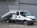 Iveco Daily 35C16 3.0L Kipper met Kist Dubbel Cabine Dubbell, Auto's, Stof, Gebruikt, Euro 6, 4 cilinders