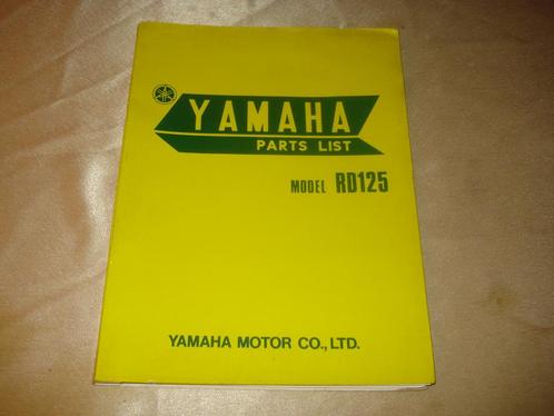 YAMAHA RD125 Ancien Catalogue des Pièces Détachées, Motoren, Handleidingen en Instructieboekjes, Yamaha, Ophalen of Verzenden
