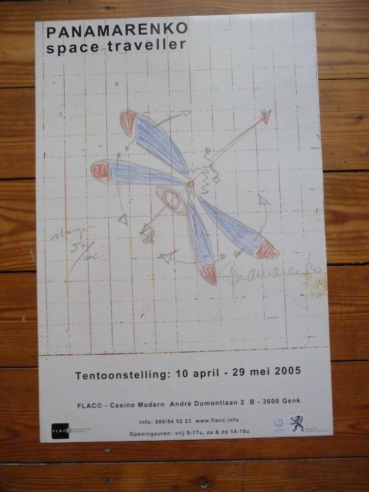 PANAMARENKO - AFFICHE SPACE TRAVELLER, Antiek en Kunst, Kunst | Litho's en Zeefdrukken, Ophalen of Verzenden