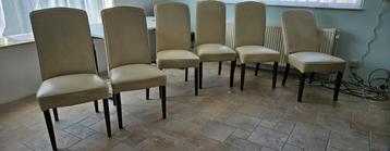 6 Leren Stoelen GRATIS 
