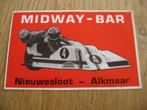 Vintage Sticker Motorsport Midway Bar , Ophalen of Verzenden, Nieuw, Motoren