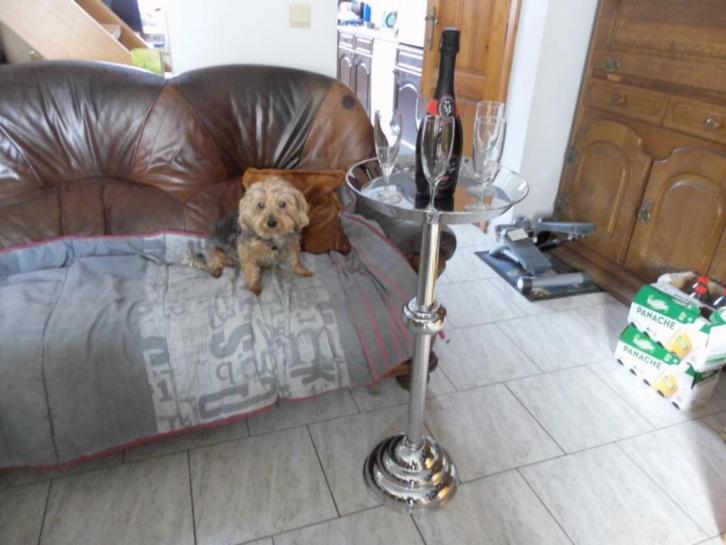 Ongebruikelijk display, verchroomd metaal H0,75 X D 0,35 cm, Antiek en Kunst, Antiek | Keramiek en Aardewerk, Ophalen