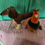 2 Pluche knuffels (Hond en kip), Ophalen, Zo goed als nieuw