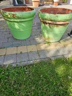 2 Gros Pots de Fleurs en Terre cuite, Jardin & Terrasse, Pots de fleurs, Balcon, Rond, Utilisé, 40 à 70 cm