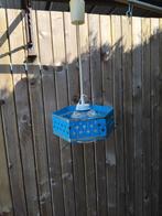 Vintage blauwe hanglamp, Ophalen of Verzenden, Gebruikt, Glas, Vintage Retro