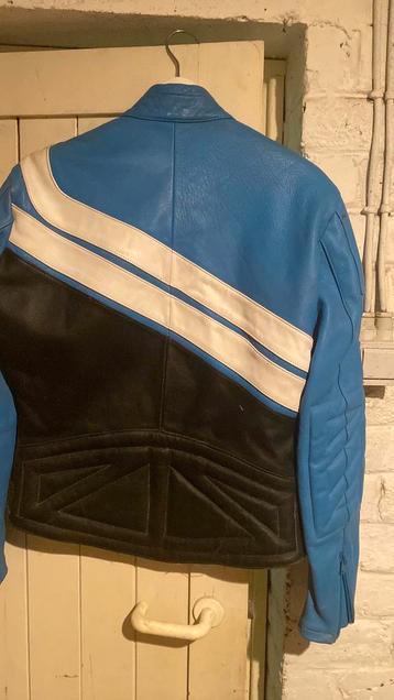 Veste moto cuir années 70 (M)