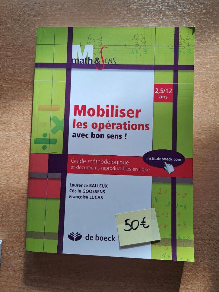 Math & Sens Mobiliser les opérations - Manuel scolaire math, Boeken, Schoolboeken, Zo goed als nieuw, Wiskunde A, BSO, Ophalen