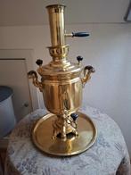 Antieke koperen Samovar incl. koperen dienblad, Antiek en Kunst, Ophalen