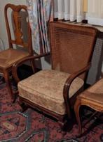 vintage stoel met rotan, Antiek en Kunst, Ophalen