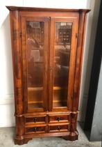 Armoire vitrine en merisier massif/ selency, Ophalen of Verzenden