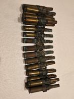 Ammo belt - 18 afgeschoten oefenpatronen FN 12.7  71, Ophalen of Verzenden