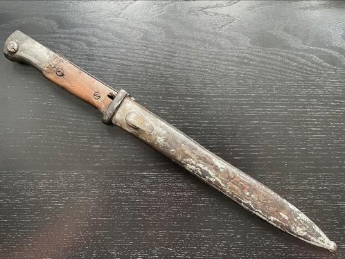 WW2 K98 bayonet Alesco commerciële stempel, Verzamelen, Militaria | Tweede Wereldoorlog, Overige soorten, Mes of Dolk, Verzenden