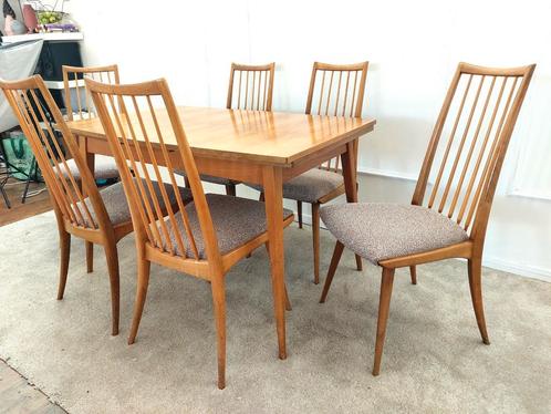 Table et 6 chaises par Ernst Martin Dettinger- vers 1960, Huis en Inrichting, Complete eetkamers, Gebruikt