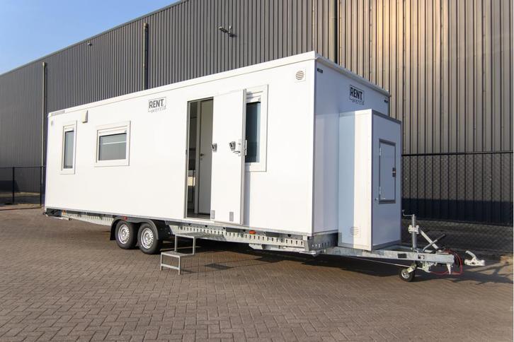 Te HUUR: Mobiele Woonunit - direct inzetbaar, Zakelijke goederen, Machines en Bouw | Keten en Containers, Ophalen of Verzenden
