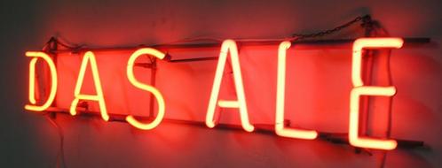 Vintage "Das ale" neon reclame, Verzamelen, Merken en Reclamevoorwerpen, Gebruikt, Lichtbak of (neon) lamp, Ophalen