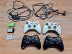 Xbox 360 controllers 4 stuks + kabel opladen + kabel pc, Games en Spelcomputers, Ophalen, Gebruikt, Xbox 360