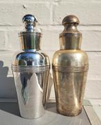 2 shakers à cocktail identiques en métal argenté, Antiquités & Art, Antiquités | Argent & Or, Argent, Enlèvement ou Envoi