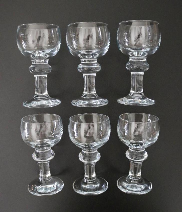 6 voetglazen HOLMEGAARD - Per Lutken Design Denemarken, Collections, Verres & Petits Verres, Comme neuf, Enlèvement ou Envoi