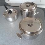 Pannenset - geen inductie, Huis en Inrichting, Ophalen, Overige materialen, Gebruikt, Keramische plaat