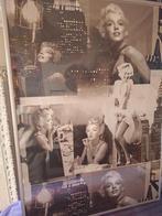 MARLIN MONROE   wit/zwart poster  glas  50 x 70 cm, Ophalen, Rechthoekig Staand, Met lijst, Deurposter of groter