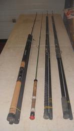 HENGELS, SET VAN 4, Watersport en Boten, Hengelsport | Algemeen, Ophalen, Gebruikt