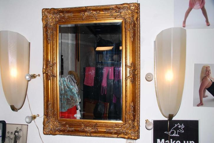 Prachtige Facetgeslepen barok Spiegel, afm 122x91cm, Huis en Inrichting, Woonaccessoires | Spiegels, Zo goed als nieuw, Ophalen