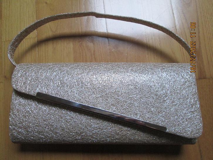 Sac à main, pochette de soirée 3 en 1 en maille scintillante, Handtassen en Accessoires, Tassen | Damestassen, Zo goed als nieuw
