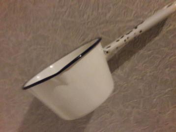 Retro emaille melkpannetje, Huis en Inrichting, Keuken | Potten en Pannen, Ophalen, Gebruikt, Overige materialen, Overige typen
