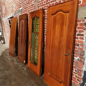 Eiken binnendeuren met omkadering  beschikbaar voor biedingen