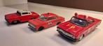 3 oude speelgoed brandweerwagens, Antiek en Kunst, Verzenden