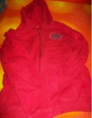 pull pour enfant taille 146/152 rouge avec capuche