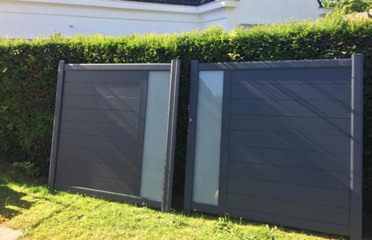 tuinpoort draaipoort aluminium OTIS, Tuin en Terras, Tuinpoorten, Nieuw, Draaipoort, Aluminium, 150 tot 200 cm, 200 cm of meer