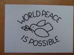 World peace is possible, nieuwe kaart, Feest(dag), Ongelopen, Verzenden, 1980 tot heden