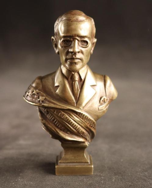 Antieke bronzen portretbuste, Antiek en Kunst, Kunst | Beelden en Houtsnijwerken, Ophalen of Verzenden