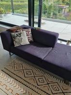 Grijze zetel 3 personen chaise longue. Gebruikt maardegelijk, Ophalen, Gebruikt
