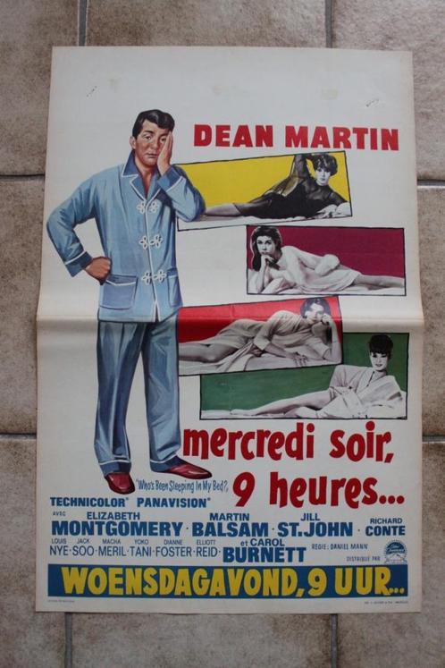 filmaffiche Dean Martin Who's Been Sleeping In... filmposter, Collections, Posters & Affiches, Comme neuf, Cinéma et TV, A1 jusqu'à A3