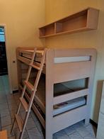 Stapelbed met extra meubel + boekenrek, Ophalen, Gebruikt, Stapelbed