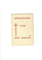 Fédération des cadets (Scoutisme catholique), Ophalen of Verzenden, Gebruikt