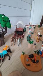 Playmobil indianen set met (vintage) huifkar, Ophalen of Verzenden, Gebruikt