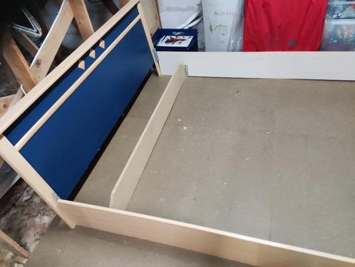 Bed met Nachtkastjes in hout, Huis en Inrichting, Slaapkamer | Bedden, Zo goed als nieuw, Tweepersoons, 70 cm of minder, 200 cm