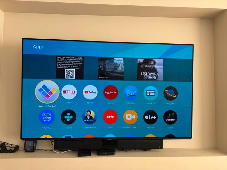 Téléviseur Panasonic OLED 65” – TX-65FZ830E, TV, Hi-fi & Vidéo, Télévisions, Comme neuf, OLED, Panasonic, Enlèvement ou Envoi