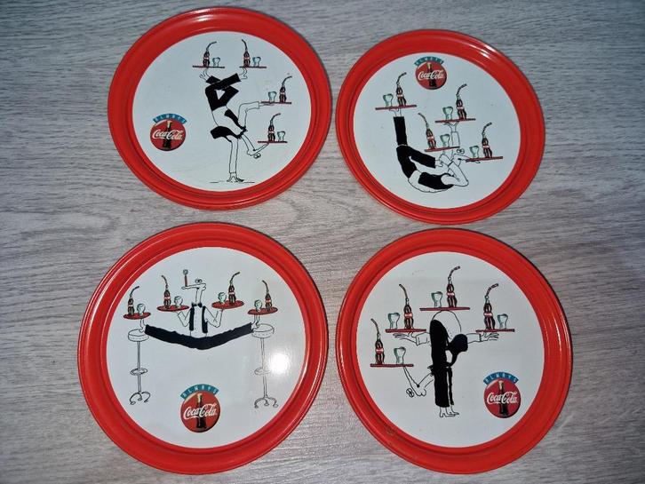 4 sous-verres Coca Cola en fer, Collections, Marques & Objets publicitaires, Neuf, Autres types, Enlèvement ou Envoi