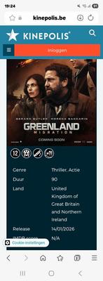 Avant première van Greenland / 2 tickets, Tickets & Billets