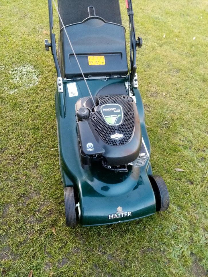 Hayter grasmaaier, Tuin en Terras, Grasmaaiers, Gebruikt, 40 t/m 49 cm, Opvangbak, Versnellingen, Ophalen