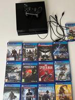 PS4 + controller + games (Assassins Creed Valhalla, Mortal K, Original, Met 1 controller, 500 GB, Zo goed als nieuw