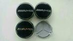 Mercedes Benz Amg naafdoppen dia 75 mm zwart/zilver, Auto diversen, Wieldoppen, Ophalen of Verzenden, Nieuw
